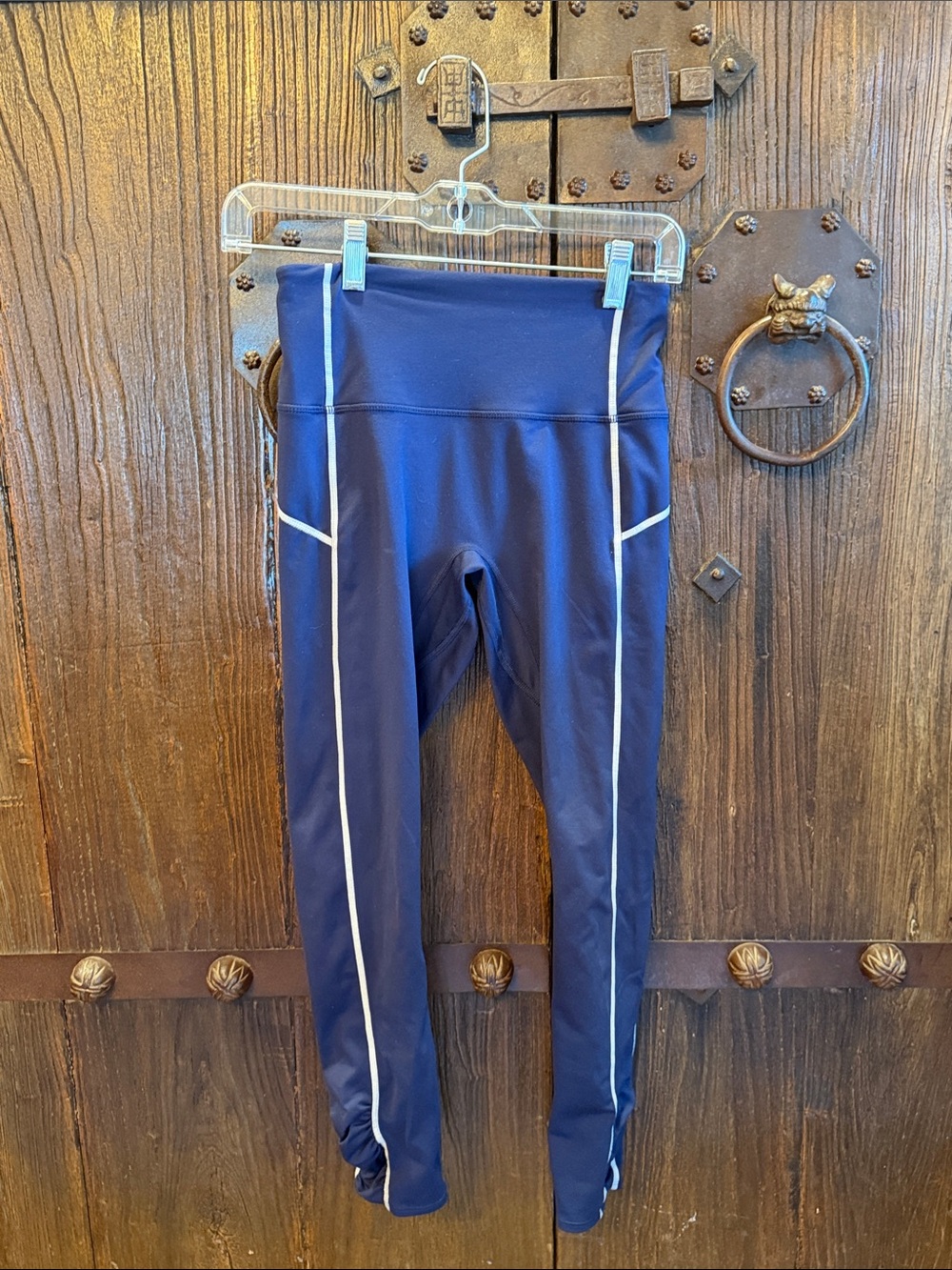 FP Movement by Free People Navy Leggings with White Piping
